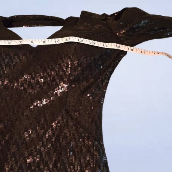 Rinascimento Black Sequin Dress - Size Large - Picture 7 of 9